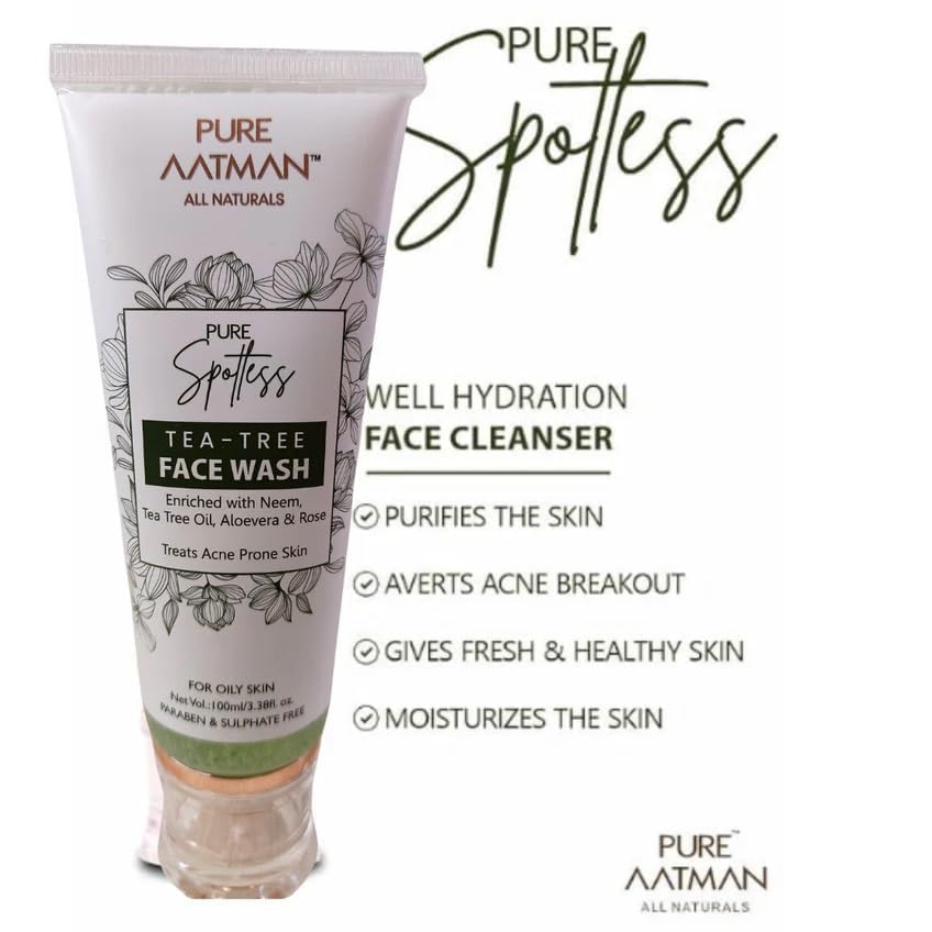 Face wash for women and Acne Prone Skin with Neem & Tea Tree Dry Skin Pigmentation Oily Skin Glowing Skin Sensitive Skin Spot Tan Removal Brightening 100 ml