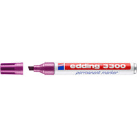 edding 3300 permanent marker - magenta (purple) - 1 pen - chisel nib 1-5 mm - quick-drying permanent markers - waterproof, smudge-proof - for cardboard, plastic, wood, metal, fabric -marker pens 12: 1 Pen - Magenta