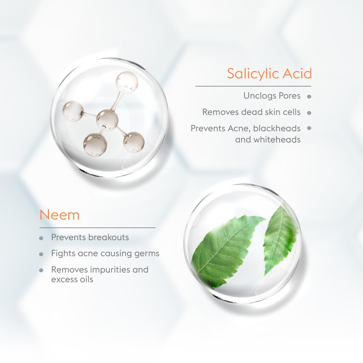 VLCC Serum Facewash - 100ml | with Salicylic Acid Serum to Unclog Pores & Neem to Prevent Acne | Dermatologically Tested | Kills 99% germs that cause acne