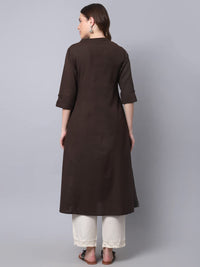 Pistaa's  Women Cotton Printed Cut Regular Kurta