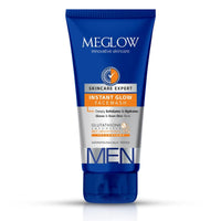 Meglow by Leeford | Instant Glow Facewash for Men | Skin Brightening Face Wash | Deeply Exfoliates & Hydrates | Glows & Even Skin Tone 100g