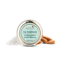 Mellow Herbal Lip Treatment with Almond Oil & Jasad Bhasma for Moisturize & Nourish Dry & Chapped Lips, Ayurvedic Balm for Men & Women, Paraben Free [Cream - 12 Gm]