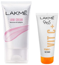 Lakmé Lumi Cream, 30 Gm & Lakmé 9To5 Vitamin C Facewash With Microcrystalline Beads For Refreshed & Glowing Skin 100G