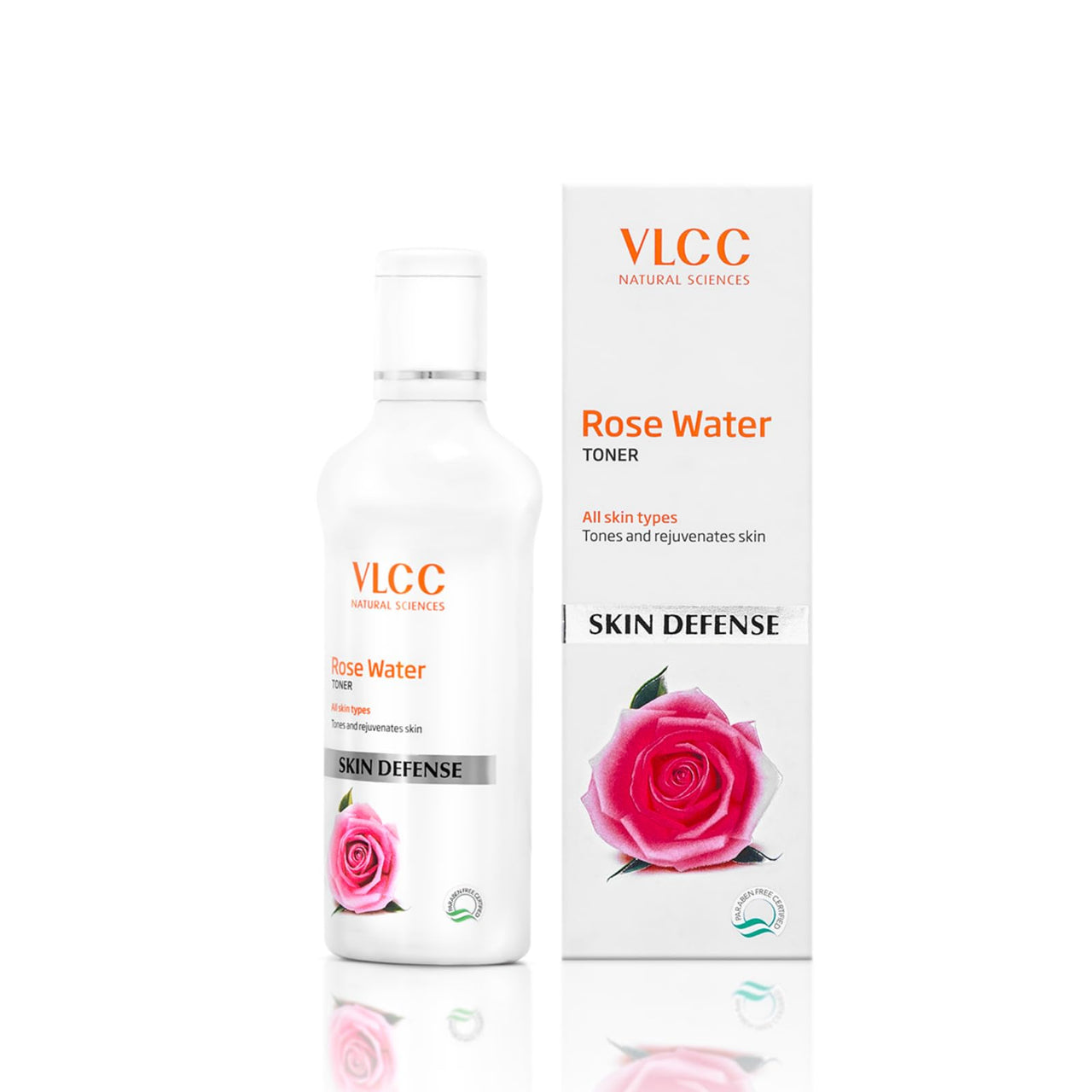 VLCC Rose Water Toner - 100ml and VLCC Sandal Cleansing Milk - 100ml | Tones & Rejuvenates Skin | Helps Maintain Skin's PH Balance | Deep Cleanses & Soothes Skin | With Rose, Aloe Vera, Sandal, Olive