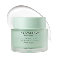 The Face Shop Tea Tree Pore Cream | Fresh Moisturizer Soothes Skin Irritation & Reduce Heat Inside Skin | Gently Removes Dead Skin & Impurities | Appropriate for Trouble Skin |50ml, K-Beauty
