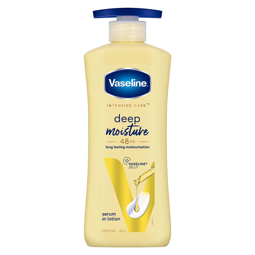 Vaseline Deep Moisture Body Lotion |For Dry Skin| Moisturised Glowing Skin| With Pro Ceramides 400ml