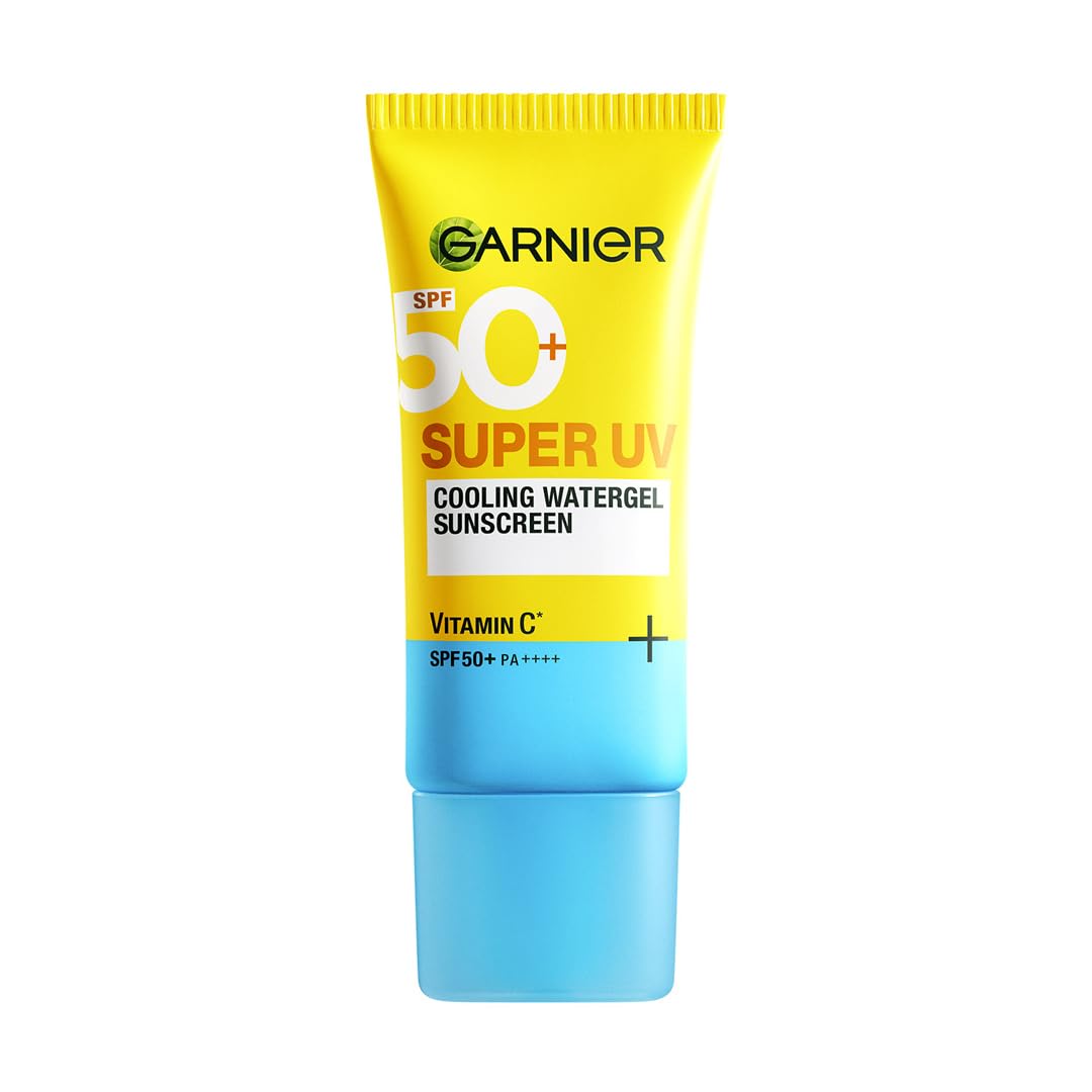 Garnier Super UV Cooling Watergel Sunscreen SPF50 PA++++ | Instant Cooling & 8-hr freshness | lightweight gel, no white cast, suitable for oily, dry, sensitive & combination skin, for men & women,60ml