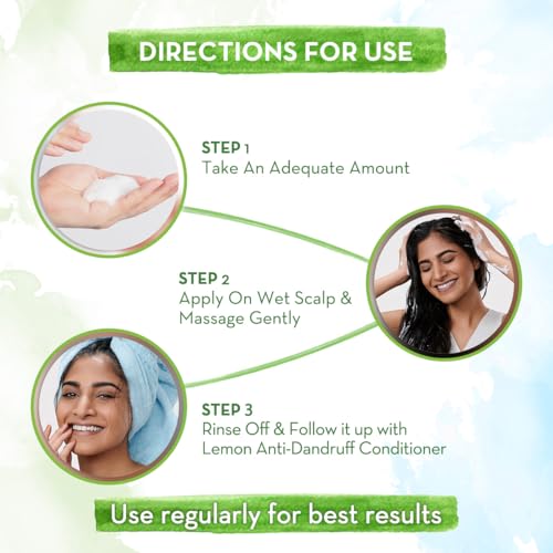 Mamaearth Lemon Anti-Dandruff Shampoo with Lemon & Ginger for Itchy & Flaky Scalp | Reduces Up to 100% Dandruff | Soothes Itchiness | For Men & Women | 250 ml