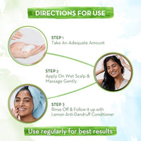 Mamaearth Lemon Anti-Dandruff Shampoo with Lemon & Ginger for Itchy & Flaky Scalp | Reduces Up to 100% Dandruff | Soothes Itchiness | For Men & Women | 250 ml