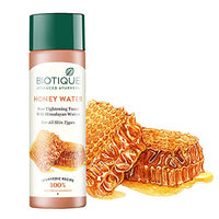 Biotique Honey Water Pore Tightening Brightening Toner With Himalayan Waters, 120ml & Biotique Honey Gel Soothe & Nourish Foaming Face Cleanser Foe All Skin Types, 120ml