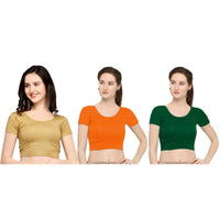 Life Win Stretchable Blouse 28 to 46 Size Cotton Lycra for Women
