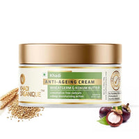 Khadi Organique Anti Ageing Cream Wheat Germ & Kokum Butter Reduce Wrinkles & Fine Lines | Suitable for Men & Women of all Skin Types - 50gm