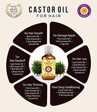 Deve Herbes Pure Castor Oil (Ricinus communis) with Glass Dropper Natural Therapeutic Grade Cold Pressed 100ml