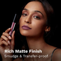Pilgrim Liquid Matte Lipstick - Mauve Desire | Lipstick for Women with Hyaluronic Acid & Spanish Squalane | Transferproof, Long Lasting & Non Drying with Hydrating Ingredients 3gms