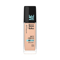 Maybelline New York Liquid Foundation, Matte Finish, With SPF, Absorbs Oil, Fit Me Matte + Poreless, 125 Nude Beige, 30 ml