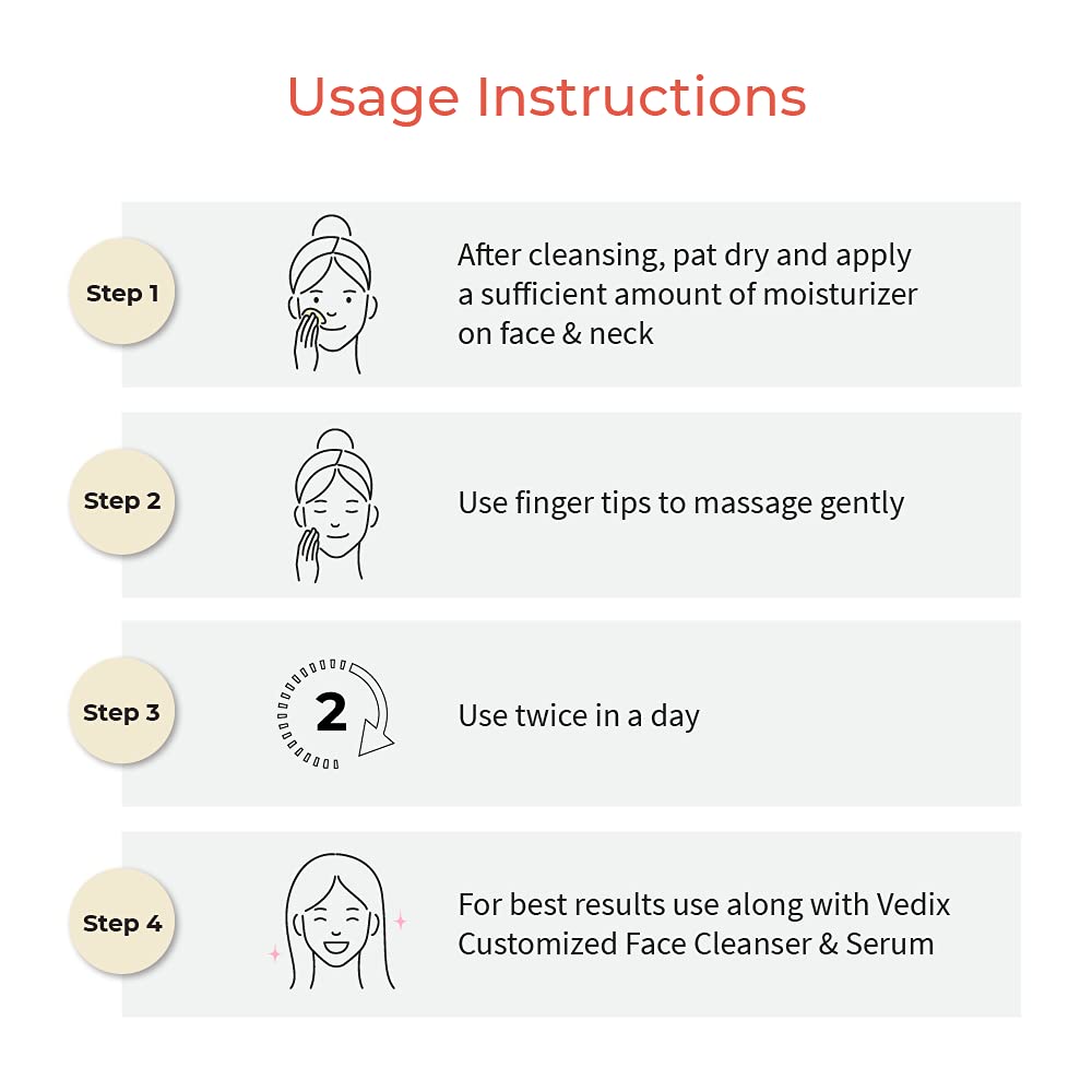 Vedix Sthavi HydroPlenish Moisturizing Face Cream For Dry/Sensitive Skin With Lotus, Aloe Vera and Usheera l Customized Ayurvedic Face Moisturizer - 40 ml