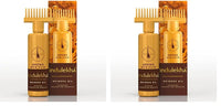 Indulekha Bringha, Ayurvedic Hair Oil, 250ml, for Hair Fall Control, with Amla & Coconut Oil, with Comb Applicator (Pack of 2)