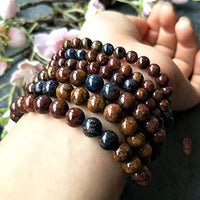 ABCGEMS Namibian Pietersite (AKA Vision Stone for Meditation- Exquisite Swirling Bands) Healing Crystal Stone Ideal for Bracelet Necklace Ring DIY Jewelry Making Craft Men Women Smooth Round 8mm Pietersite AKA Vision Stone (From Namibia)