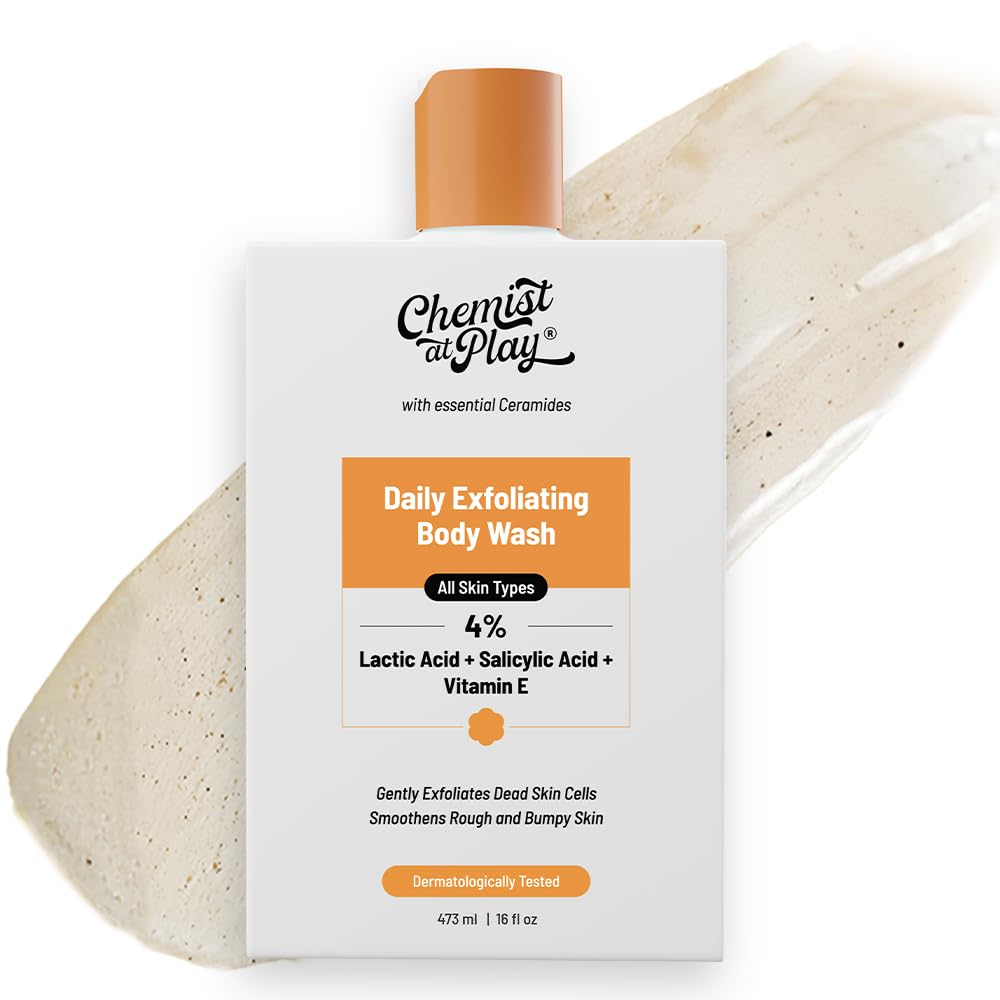 Chemist at Play UnderArm Roll-On With 5% AHA, Lactic & 1% Mandelic Acid 40ml and 1% Salicylic Acid Exfoliating Body Wash 473ml