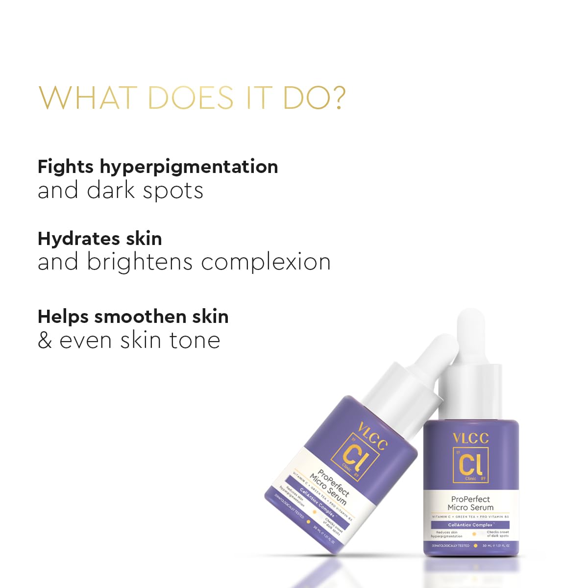VLCC Clinic ProPerfect Micro Serum - 30ml | Powered by CellAntoix Complex™ | Skin Brightening | Anti-Pigmentation | Fights Hyperpigmentation & Dark Spots | with Vitamin C