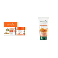 Biotique Bio Sandalwood Sunscreen For All Skin Types Ultra Soothing Face Lotion, Spf 50+, 50Ml And Bio Honey Gel Refreshing Foaming Face Wash, 150Ml, Pack Of 1