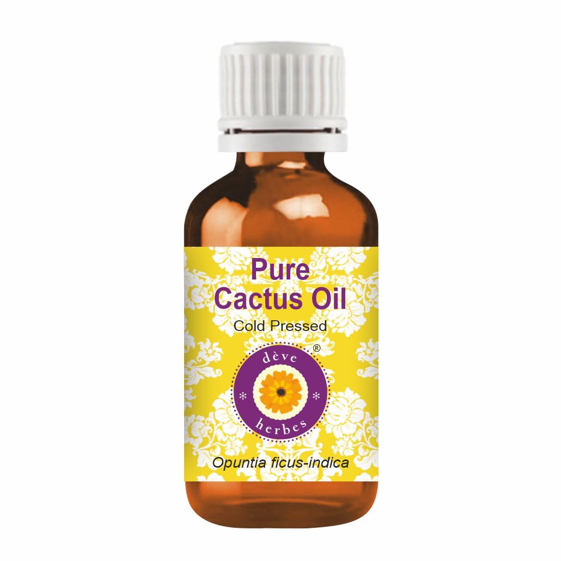 Deve Herbes Pure Cactus Oil (Opuntia ficus-indica) | Cold Pressed | Natural | Undiluted | For Diluting Essential Oils | For Hair, Skin & Massage | Men & Women | 10ml