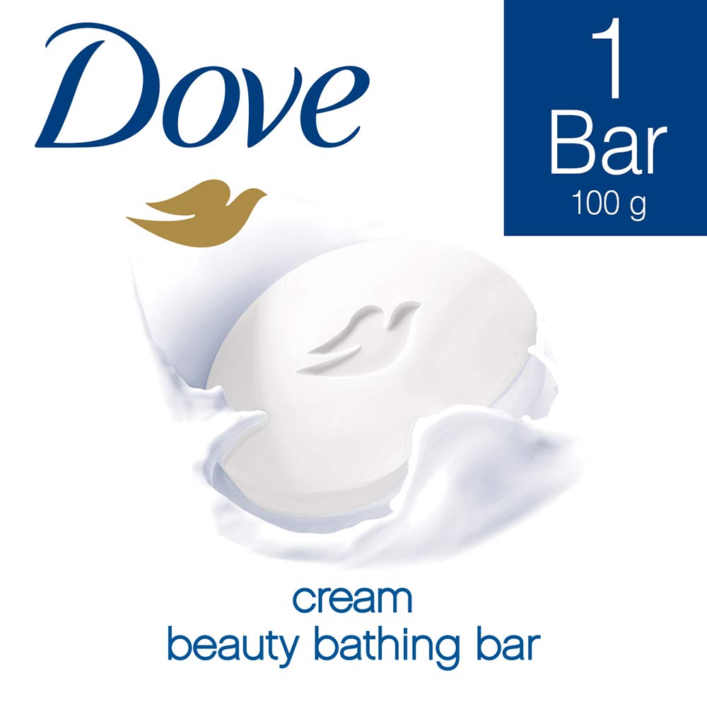 Dove Cream Beauty Bathing Bar With ¼ Moisturizing Cream To Give You Softer, Smoother Skin, 100 g