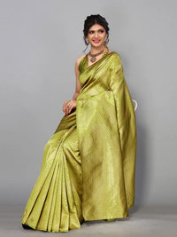 Satrani Women's Jacquard Poly Silk Saree With Unstitched Blouse Piece
