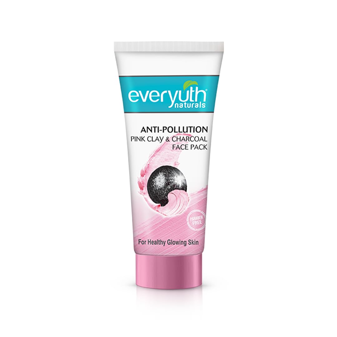 Everyuth Naturals Anti Pollution Pink Clay & Charcoal Face Pack 100g