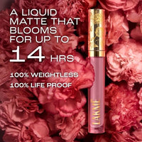 Lakmé Rouge Bloom Matte Lip Liquid, Matte Finish, longlasting for up to 14 hours, quick drying & transfer-proof, infused with vita rose for smooth & moisturised lips - Daring Dahlia