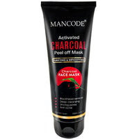 Mancode Activated Charcoal Peel Off Mask For Men, Charcoal Peel Off Mask For Women, Face Mask For Men, Charcoal Face Mask, Active Cooling Effect, Deep Skin Purifying Cleansing (100 ml)