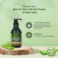 GLAMACIOUS Aloe Vera Moisturising Lotion for Face, Skin & Hair - 170ml|Reduces Dandruff, Wrinkle & Lightens Facial Blemishes.