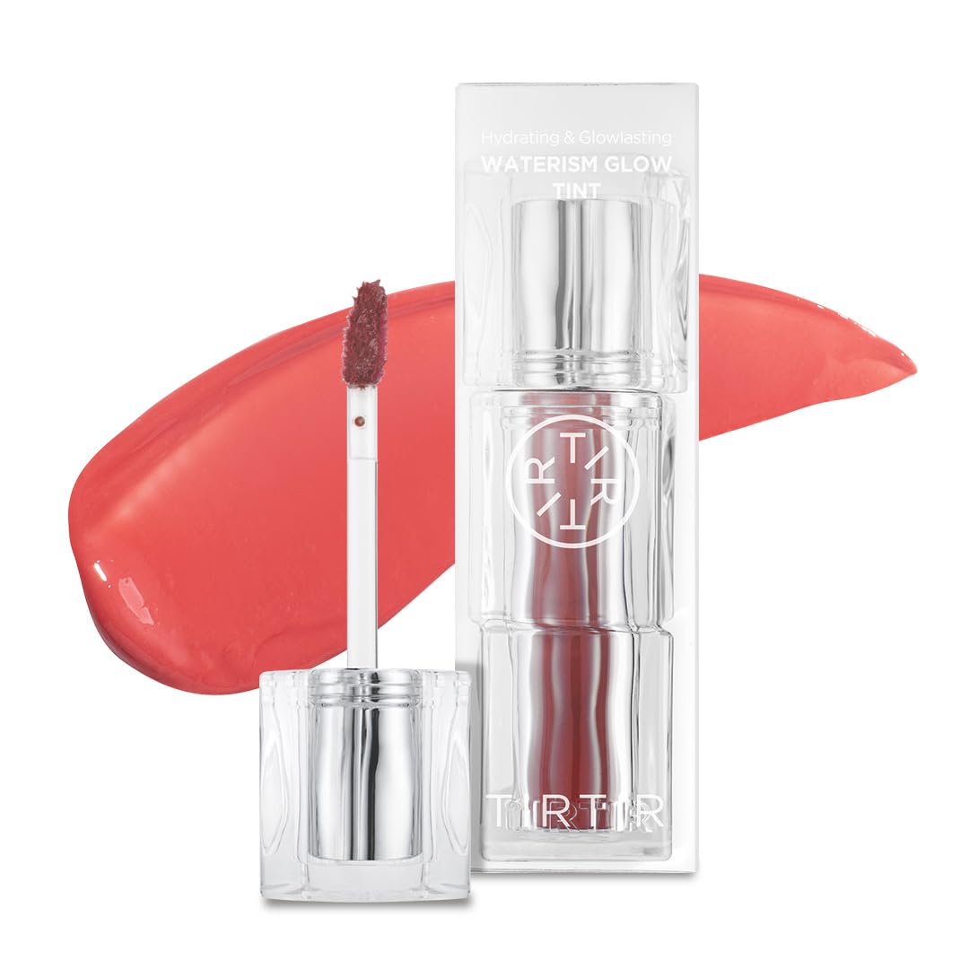 TIRTIR Waterism Tinted Lip Gloss | #02 MERRY CORAL, 4 g – Kiss Ready Lipgloss | 12H Long Lasting Non Sticky Natural Tinted Glow Korean Multiuse Cheek |Lip Tint for Women gift