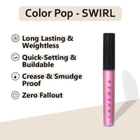 Lavenza Color Pop SWIRL - Holographic Liquid Eyeshadow, Highlighter & Lip Topper (3in1) | Vegan, Silicone & Talc FREE, Long-lasting Duochrome Pink & Metallic Sheen