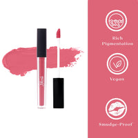 Bloom Beauty Liquid Lipstick, Velvet Matte Finish, Lightweight & Hydrating | Long-Lasting Wear, (Bloom Peachy)