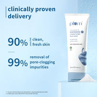 Plum 2% Niacinamide Simply Bright Face Wash With Rice Water | Brightens Skin, Helps Fade Blemishes | Softens & Smoothens Skin | Gentle & Non-Drying | Women & Men | 100% Vegan | 100 ml