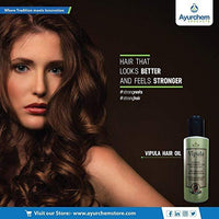 Vipula Ayurvedic Herbal Hair Oil for Stronger Longer and Thicker Hair, Enriched with Coconut, Amla & Bhringraj for Stronger, 100% Natural Oil for 2x faster Hair Growth - 2x100ml