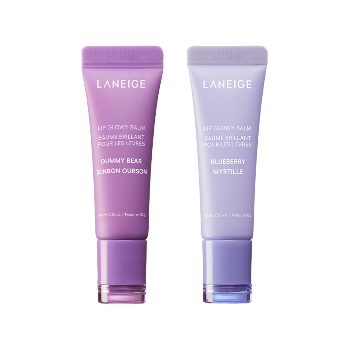 Laneige Combo of Lip Glowy Balm GummyBear (10G) and Lip Glowy Balm BlueBerry (10G)-Pack of 2