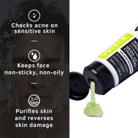Ustraa Face Wash Acne Control - With Neem & Charcoal - 100 g x 2 - Oil control, Prevents Acne, Especially for Oily skin | Keeps Face Non-Sticky, Non-Oily | No SLS, No Paraben