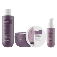 Bare Anatomy Anti Frizz Shampoo + Hair Mask + Ultra Smoothing Hair Serum Kit | Frizz Control upto 24 hrs | Hyaluronic Acid & Fatty Acids | Paraben & Sulphate Free | Women & Men | 250ml + 250g + 50ml