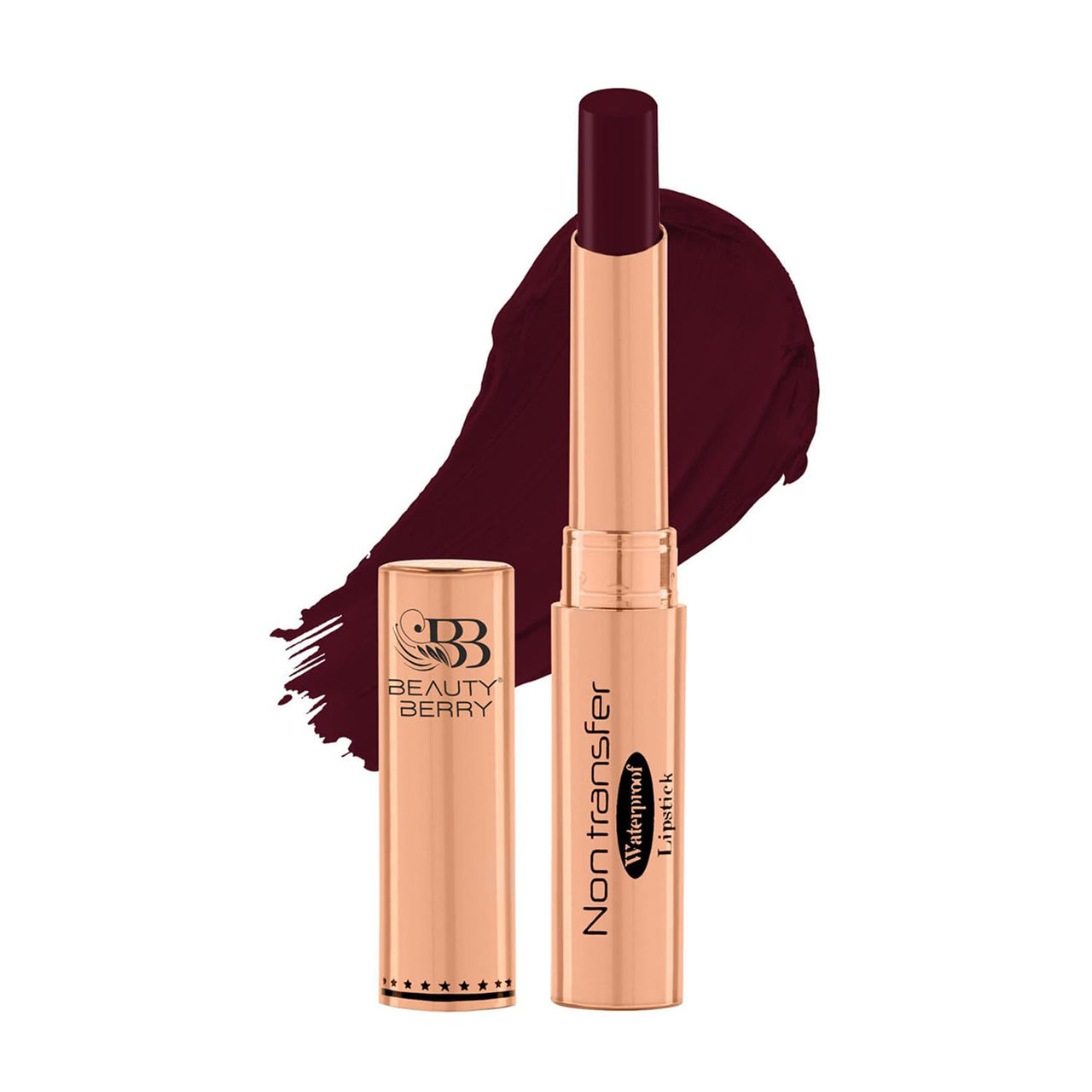 Beauty Berry Non Transfer Waterproof Lipstick, Long Lasting Smudge Proof Highly Pigmented Shades, (Pack of 1) (Wine -14)