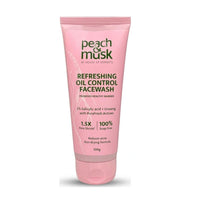 Peach and Musk Refreshing Oil Control Facewash, 2% Salicylic Acid with Ginseng, Controls Oil and Reduces Acne, Sulphate & Parabens Free, Soap Free Face Wash - 100gm