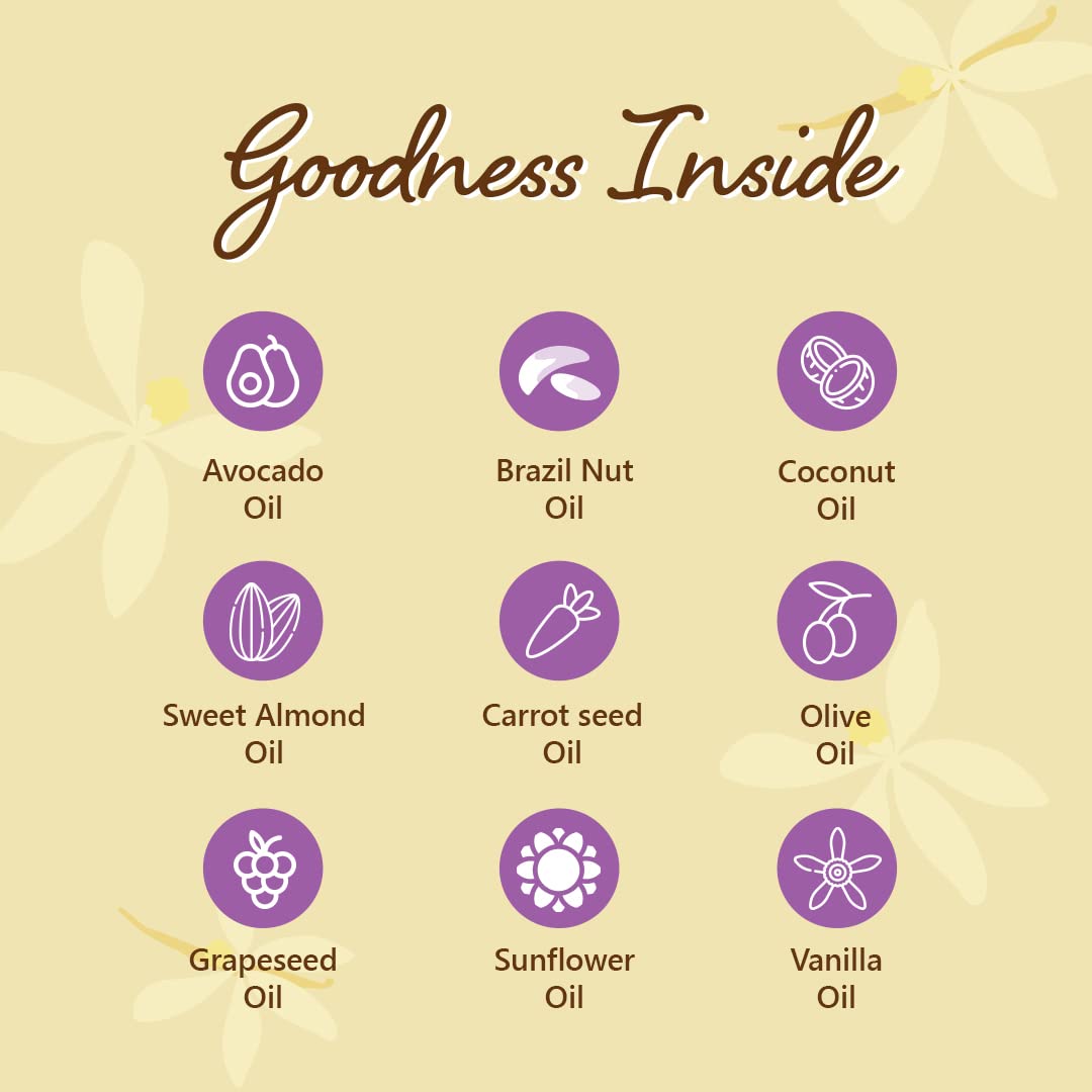 Plum BodyLovin' Vanilla Vibes Body Oil | Intense Moisture & Instant Glow | Long Lasting Warm Vanilla Fragrance | Non-Greasy & Lightweight | Soft & Nourished Skin | For Dry To Very Dry Skin - 100ml