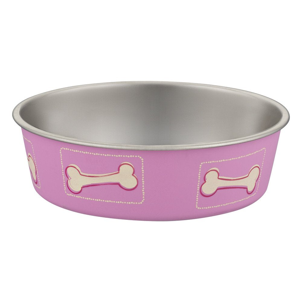 Loving Pets Coastal Bella Bowl for Dogs, Medium, Pink