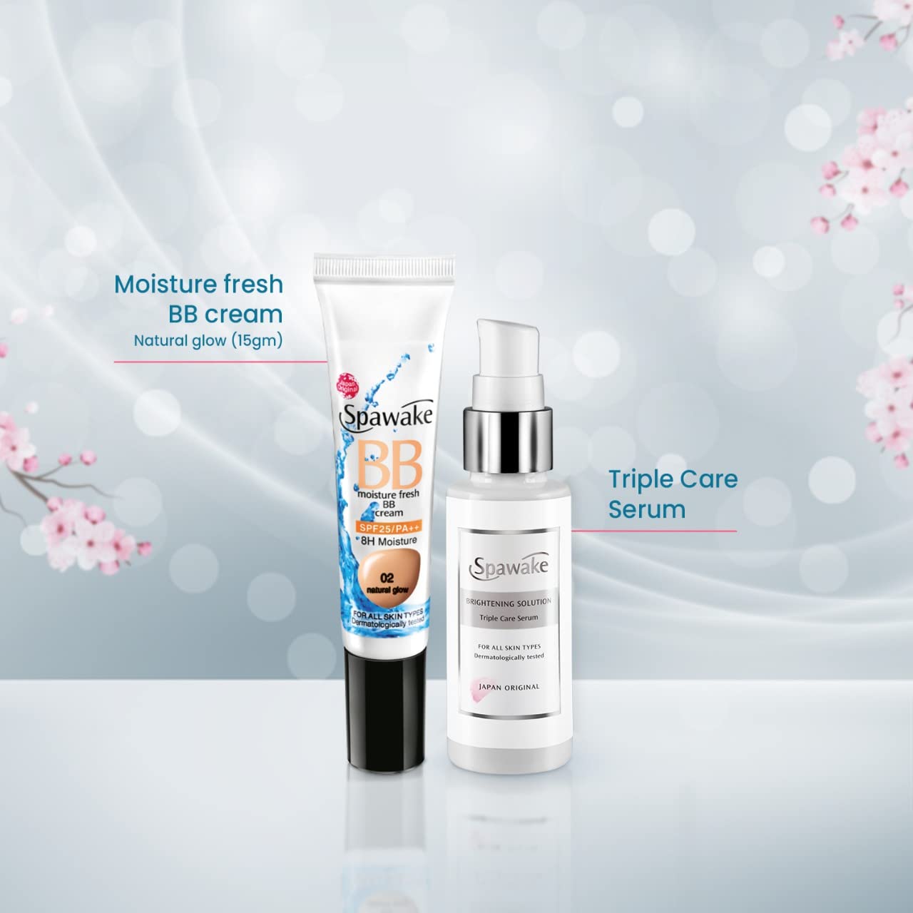 Spawake Face Serum Brightening, 50ml + Moisture Fresh BB cream #02, 15g