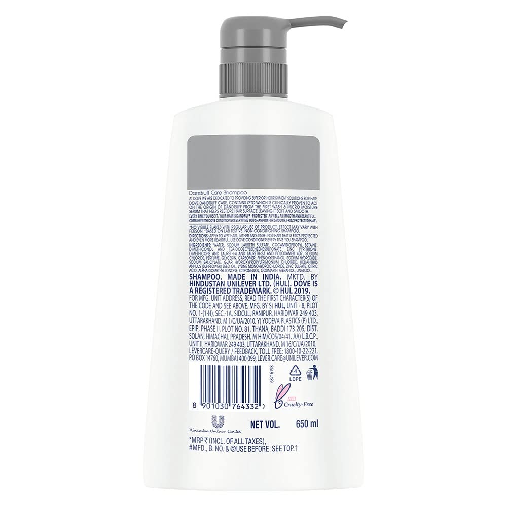 Dove Dandruff Care Shampoo for Dry, Itchy & Flaky Scalp, 650 ml
