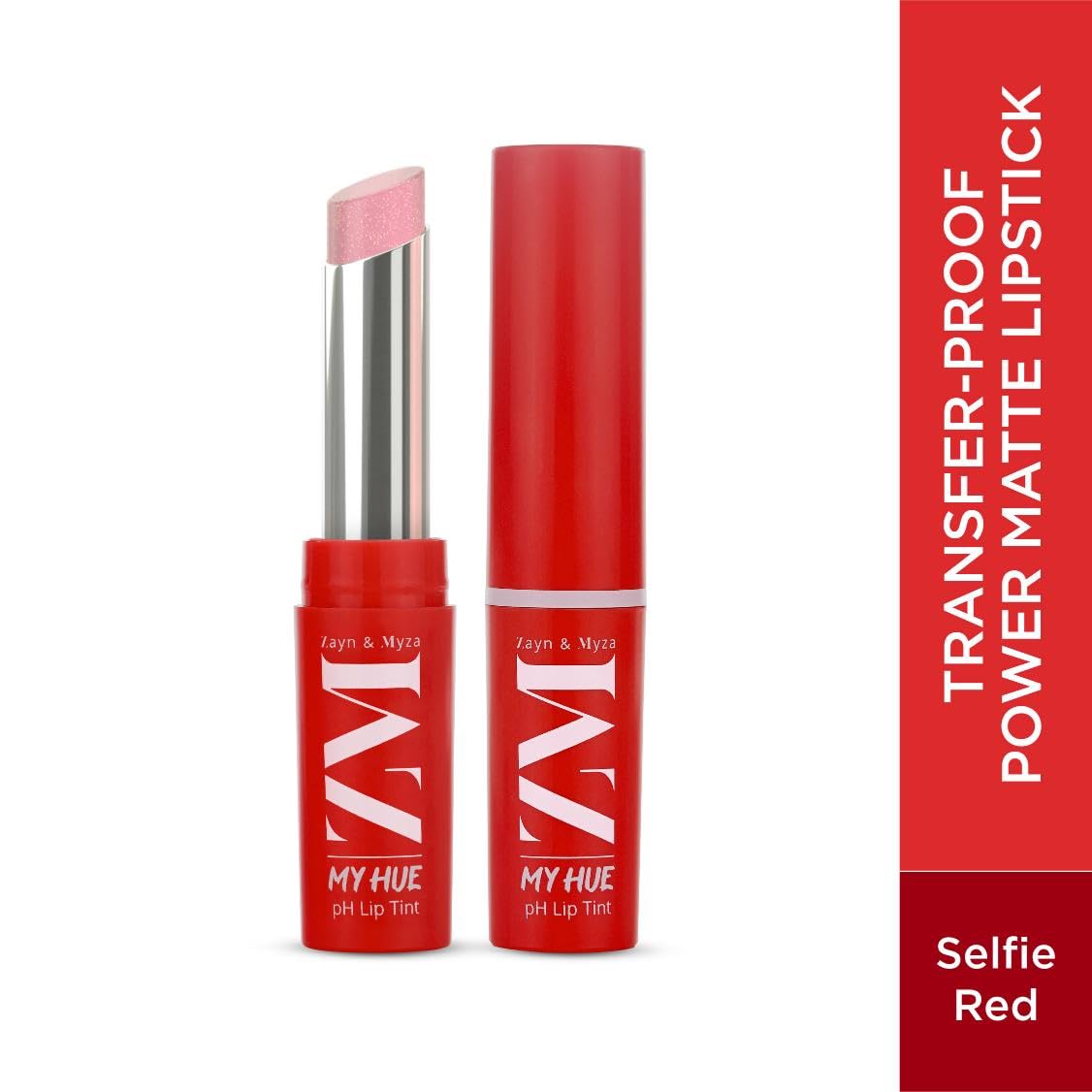 ZM Zayn & Myza My Hue pH Lip Tint | Glossy Finish | Enriched with Argan Oil & Vitamin E | Transfer Proof | Long Lasting, Moisturizing & Vegan Tint | Paraben Free Pink Liptint, 3.2 g