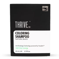 ThriveCo Damage-Free Hair Color Kit With 5-MIN COLORING SHAMPOO(Natural Black) + COLOR PROTECTION SHAMPOO (250ml) | 100% Grey Coverage |Prevents Color Fading & & Repairs Damage