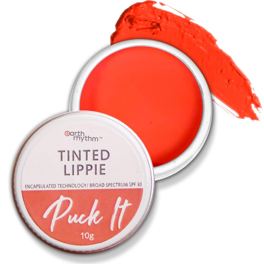 Earth Rhythm Lip and Cheek Tint Tinted Lippies with SPF 30 - Cupid, Blush for Women with Shea Butter & Almond Oil, Chemical & Paraben free - 10 gm