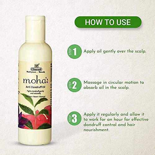 moha: Anti Dandruff Oil With Benefits Of Tea Tree Oil, Neem Oil, Hibiscus OIl, Rosemary Oil| Hair Oil For Men & Women | For All Hair Types. (200 ML)(Pack of 1)